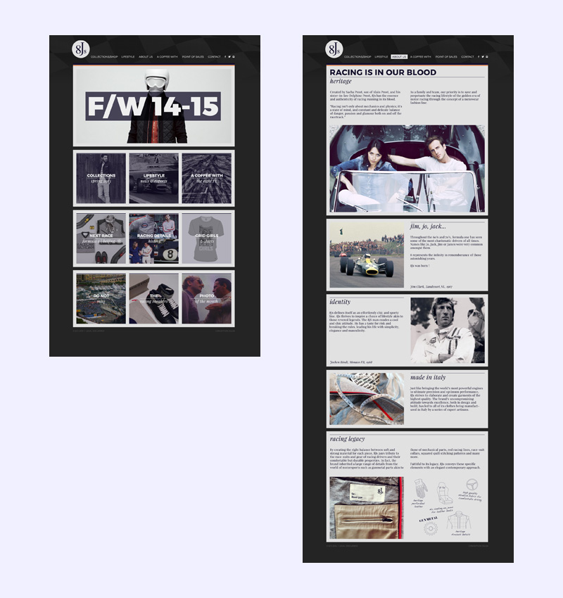 Consultation web design: site 8J's | © AG / 8Js
