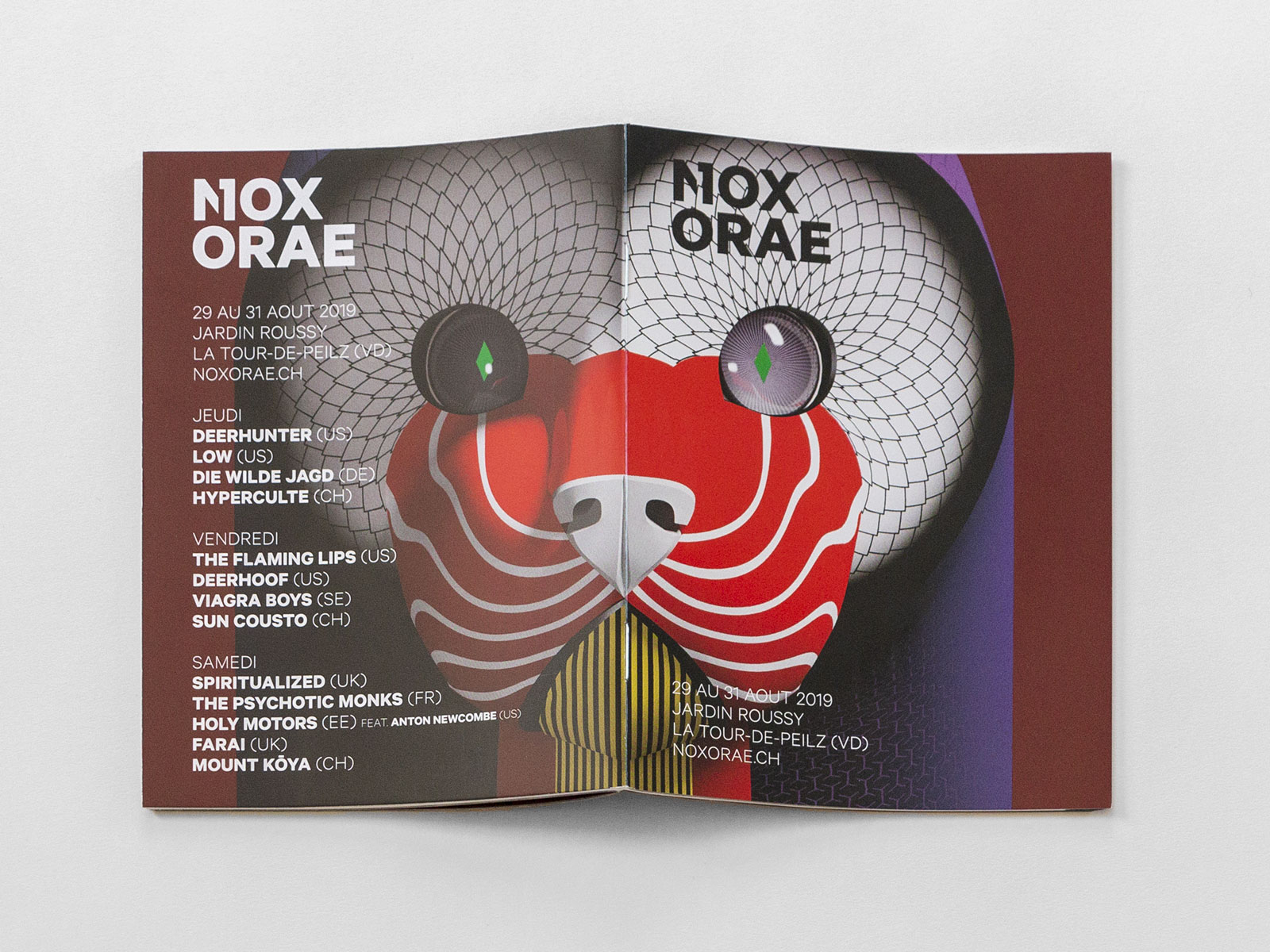 Nox Orae 2019, programme A6, couverture | © AG