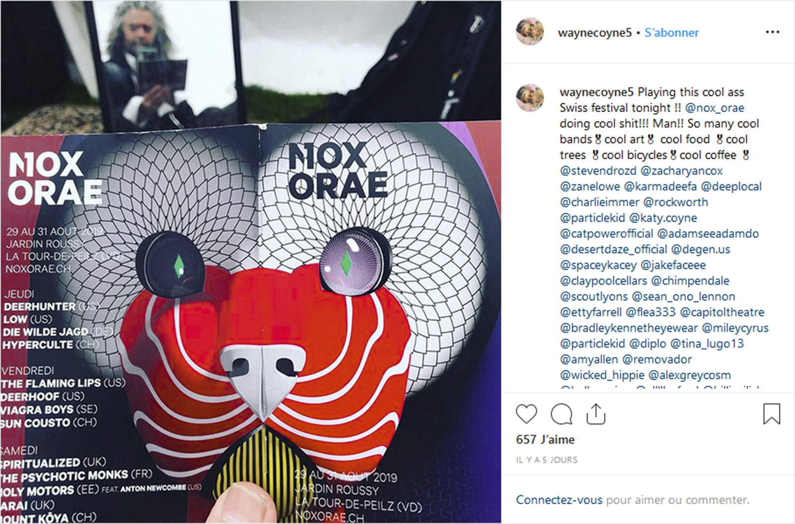 Nox Orae 2019, Fuck Yeah Wayne Coyne @ Flaming Lips! | © AG